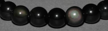 Fil Obsidienne oeil céleste 8 mm