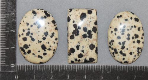 Lot de pierres cabochon  Jaspe Dalmatien