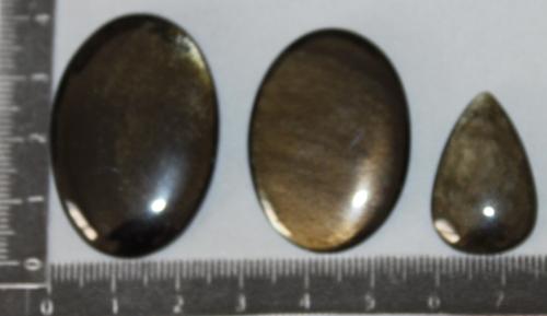 Lot de pierres cabochon Obsidienne dorée
