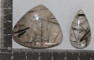 Lot de pierres cabochon Quartz rutile Tourmaline