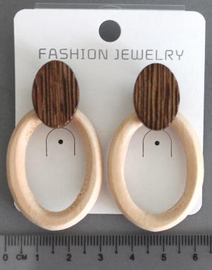 Boucles d'oreilles Bois Design N°3