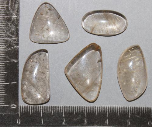 Lot de pierres cabochon Quartz rutile doré (B)