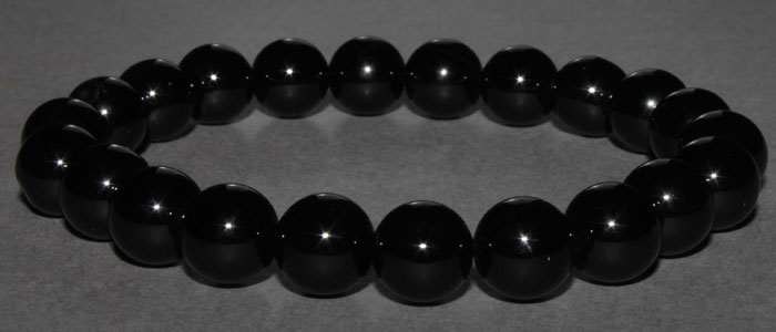 Bracelet Tourmaline Noire 8 mm Disponible Taille Small/Médium/Large