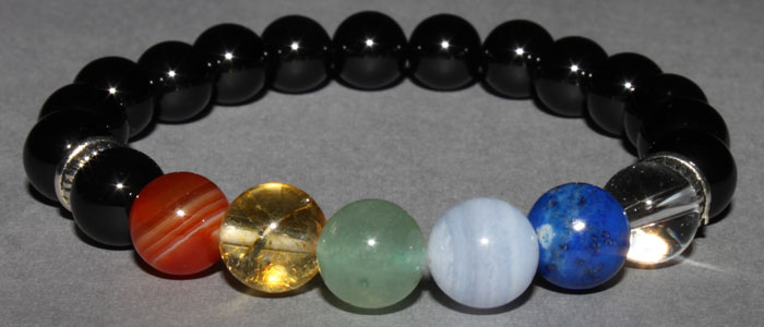 Bracelet 7 Chakras (12) 8 mm Disponible Taille Small/Extra large