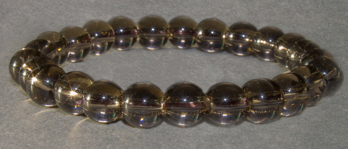 Bracelet Quartz Fumé 8 mm Disponible Small/Médium/Large